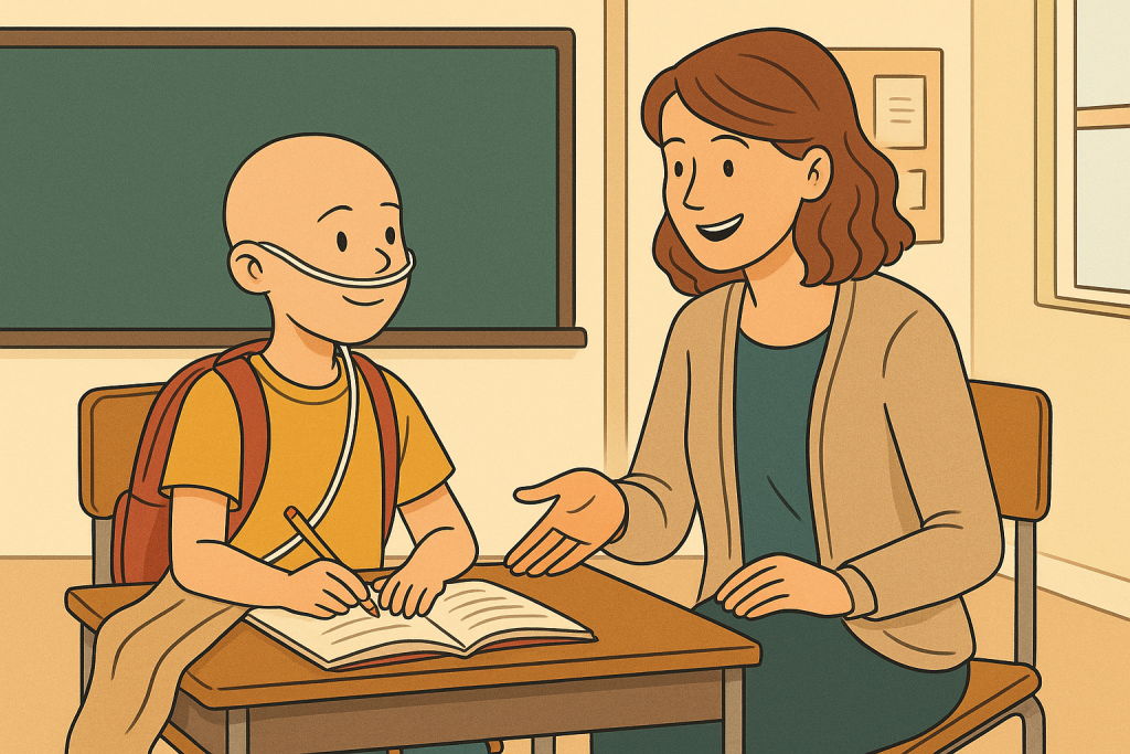 volta às aulas durante o tratamento oncológico infantil